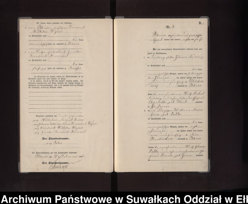 image.from.unit.number "Heiraths-Neben-Register des Preussischen Standes-Amtes Rhein Kreis Loetzen"