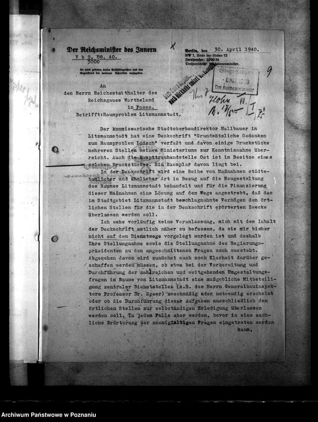 Obraz 13 z jednostki "Problem przestrzennego zabudowania Łodzi"