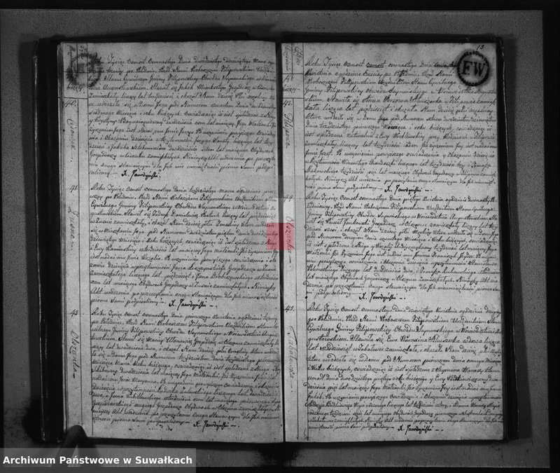 Obraz 10 z jednostki "Akta Urodzonych Gminy Filipowskiey od Dnia 1-go Stycznia 1818 R-u"