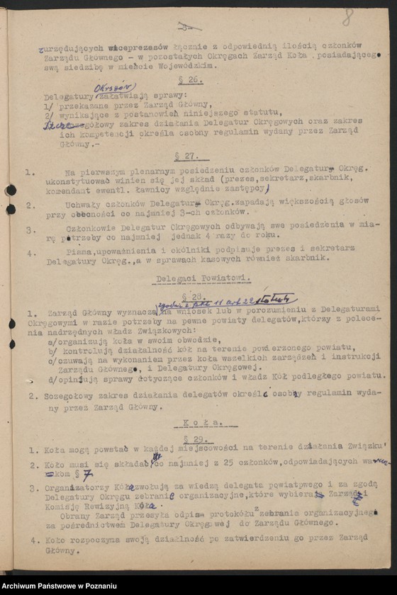 Obraz 12 z jednostki "Statut Związku i jego zmiany."