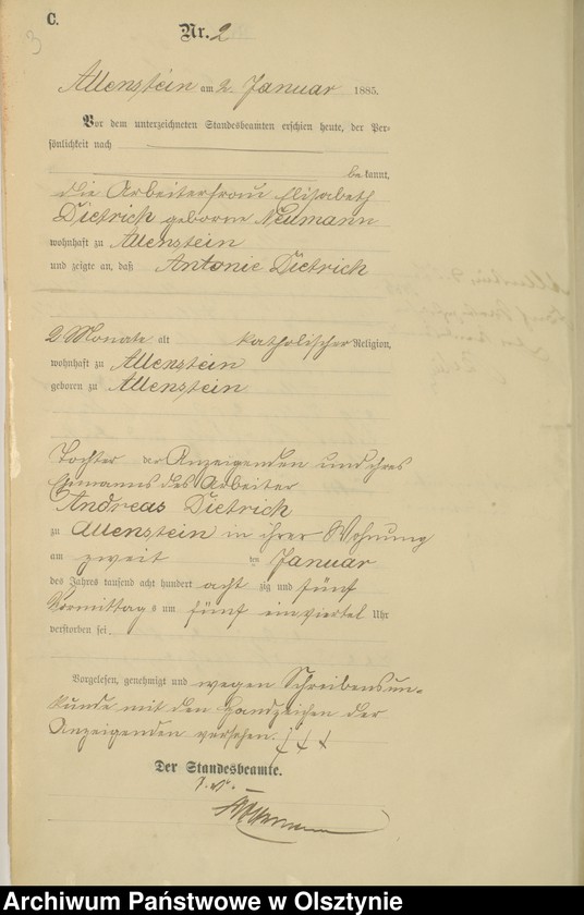 image.from.unit.number "Sterbe-Haupt-Register Nr 1 - 395"