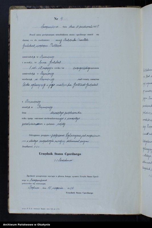 image.from.unit.number "Księga zgonów Nr 1 - 14,1 - 41,1 - 51,1 - 49 i 1 - 39 /brak lat 1875,1877/ /przepisana w języku polskim z oryginału niemieckiego w dniach 17.08.-12.09.1950/"