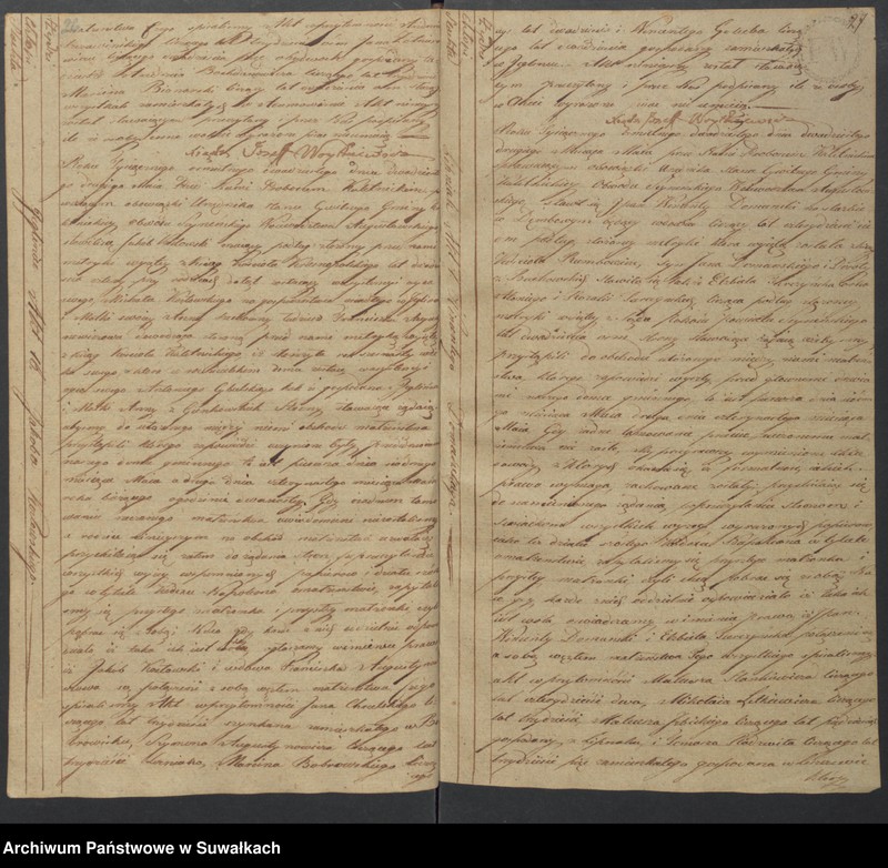 image.from.unit.number "Akta Ślubów Urzędnika Stanu Cywilnego Gminy Kaletnickiey, od dnia 1-go Stycznia do dnia ostatniego Grudnia 1820 roku."