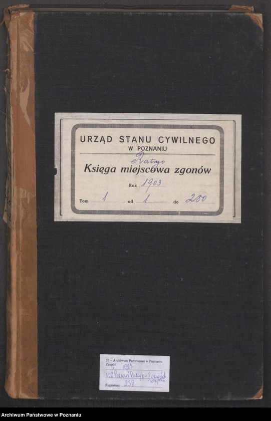Obraz 2 z jednostki "Księga zgonów tom I"