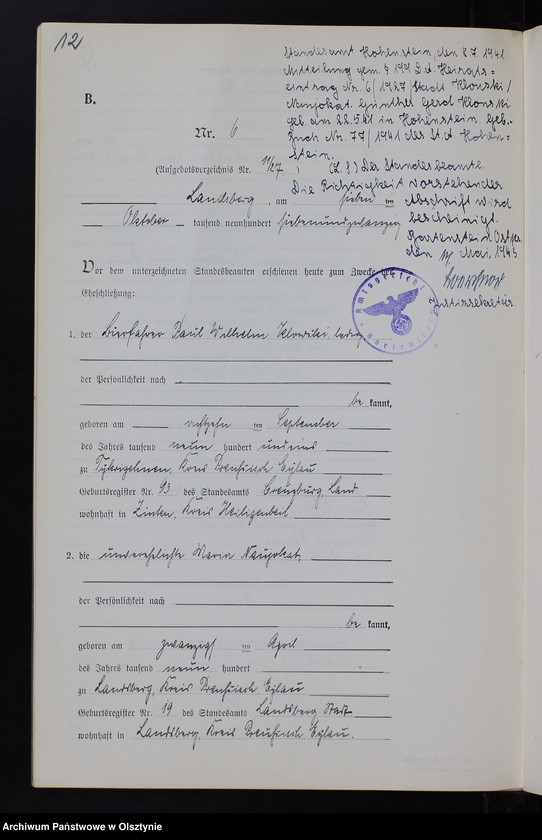 image.from.unit.number "Heiraths-Neben-Register Nr 1 - 9 [ Księga małżeństw- wtóropis ]"