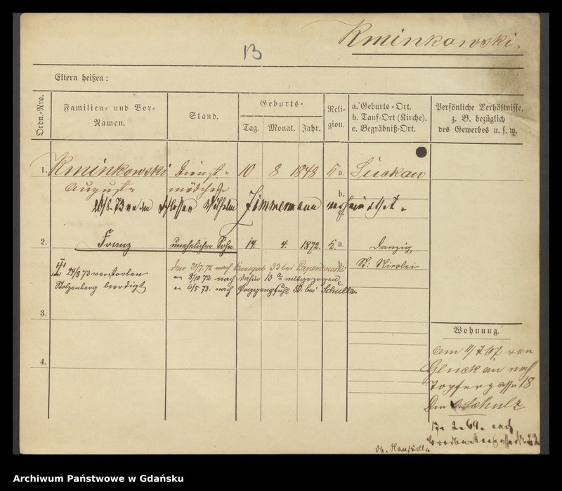 image.from.unit.number "Karty meldunkowe: Kmiecikowski - Knast"