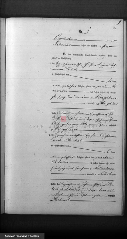 Obraz 12 z jednostki "Księga małżeństw"