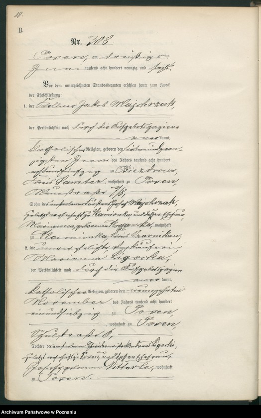 Obraz 20 z jednostki "Księga małżeństw t. II"