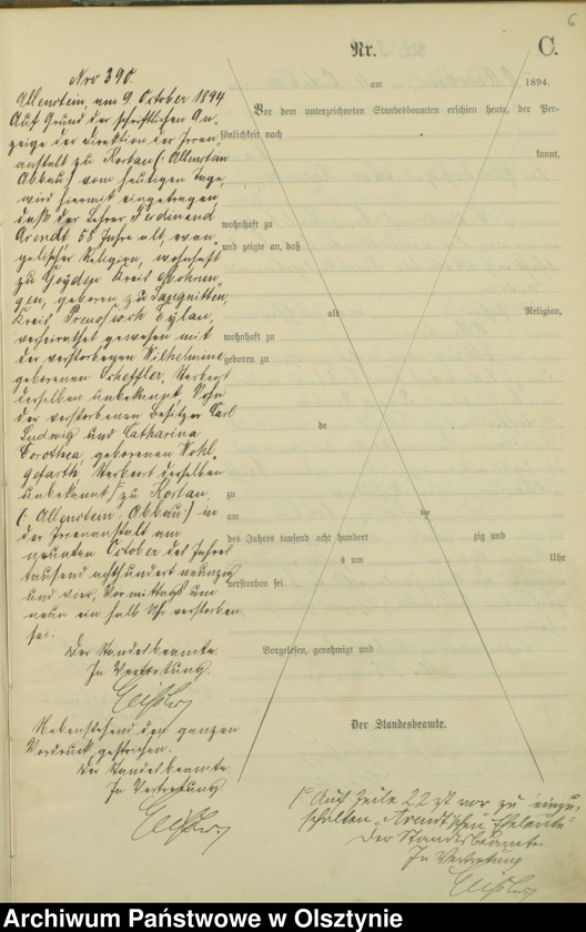 image.from.unit.number "Sterbe-Haupt-Register Tom II,Nr 386 - 494"