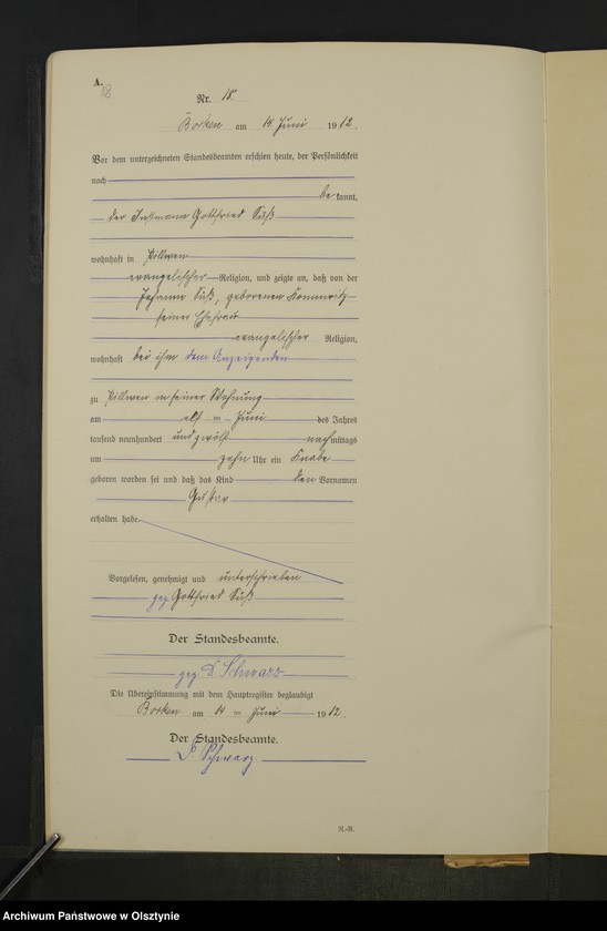 image.from.unit.number "Geburts-Neben-Register Nr 1 - 28 [Księga urodzeń wtóropis]"