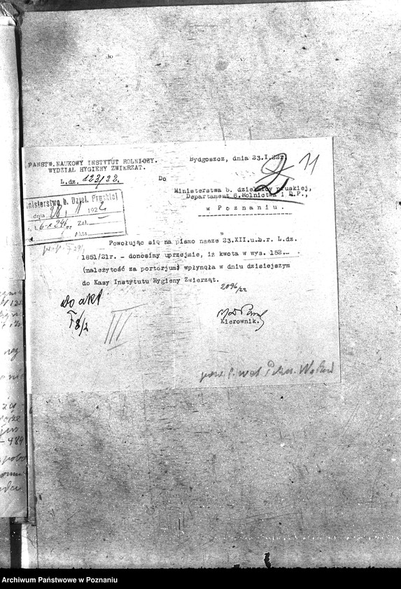 Obraz 16 z jednostki "Pow. lekarz Weterynaryjny Poznań-Wschód"