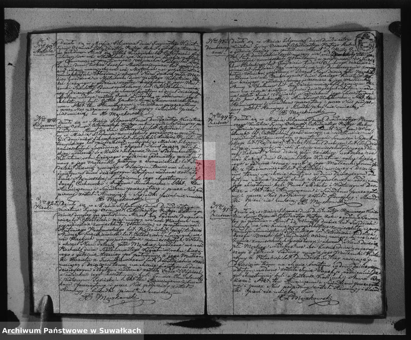 image.from.unit.number "Duplikat Urodzonych, Zaślubionych i Zejscia Parafii Filipowskiej za rok 1845"