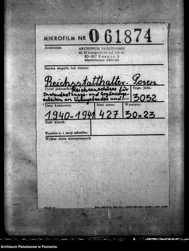 Obraz 2 z jednostki "Reichszuschüsse für Instandsetzungs - und Wohnräumen in den Grenzgebieten"