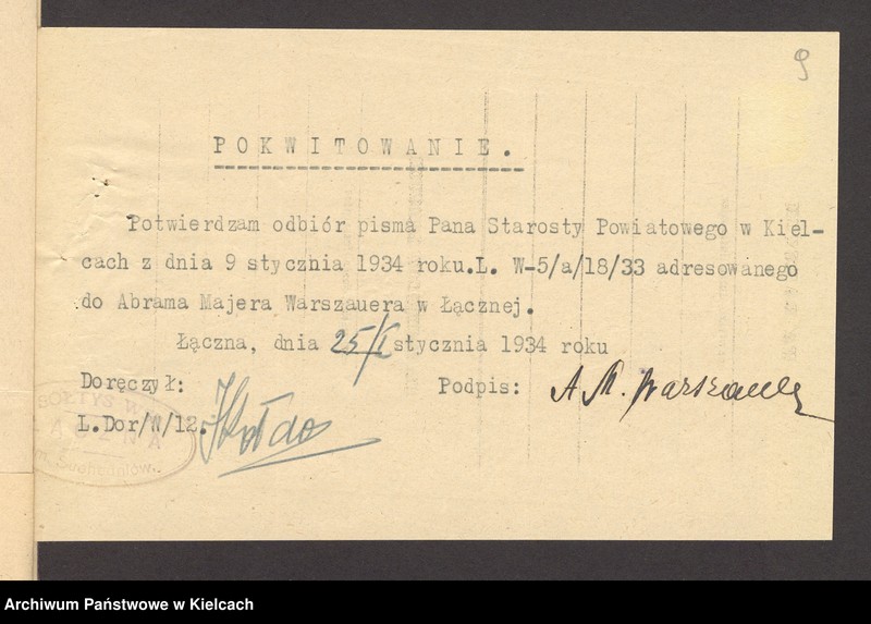 Obraz 11 z jednostki "[Odwołanie od wymiaru składki na rzecz gminy wyznaniowej żydowskiej w Bodzentynie]"