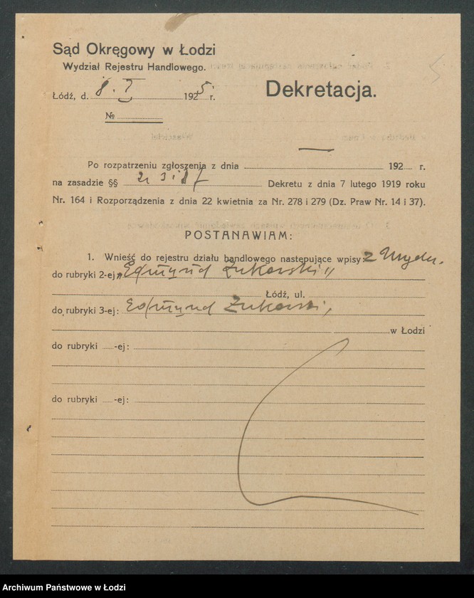 Obraz 7 z jednostki "Edmund Żukowski- Dom Agenturowo-Handlowy"