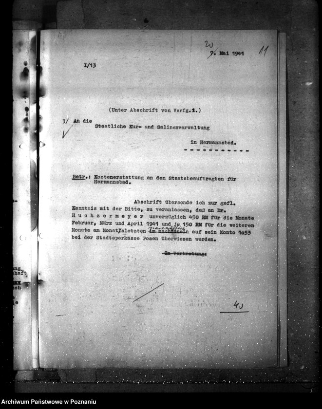 Obraz 15 z jednostki "Staatsbeauftragter für Hermannsbad. Kostenerstattung, Grundsätze"