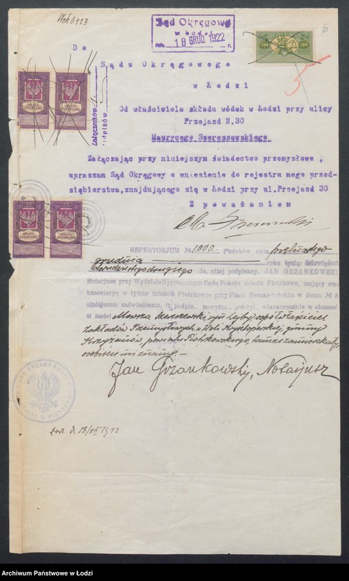 Obraz 8 z jednostki "Maurycy Szereszewski – skład wódek i likierów"