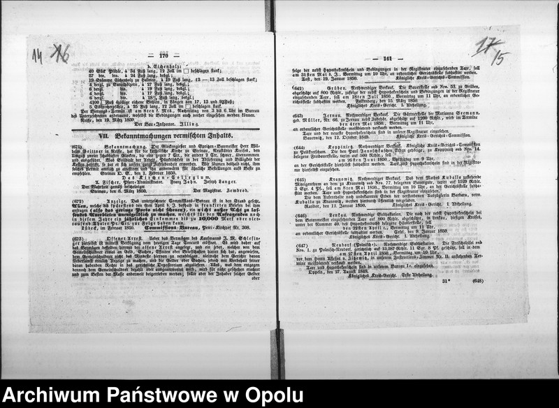 Obraz 13 z jednostki "Acta des Magistrats zu Oppeln betreffend die Prüfung der Anlage eines neuen massiven Töpfernhauses in der Besitzung No 3 b am Karlsplatze de anno 1850"