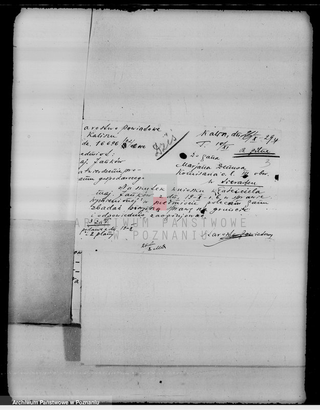 Obraz 7 z jednostki "Sprawy nieprawnych wyrębów lasu w majątku Janków w powiecie kaliskim"