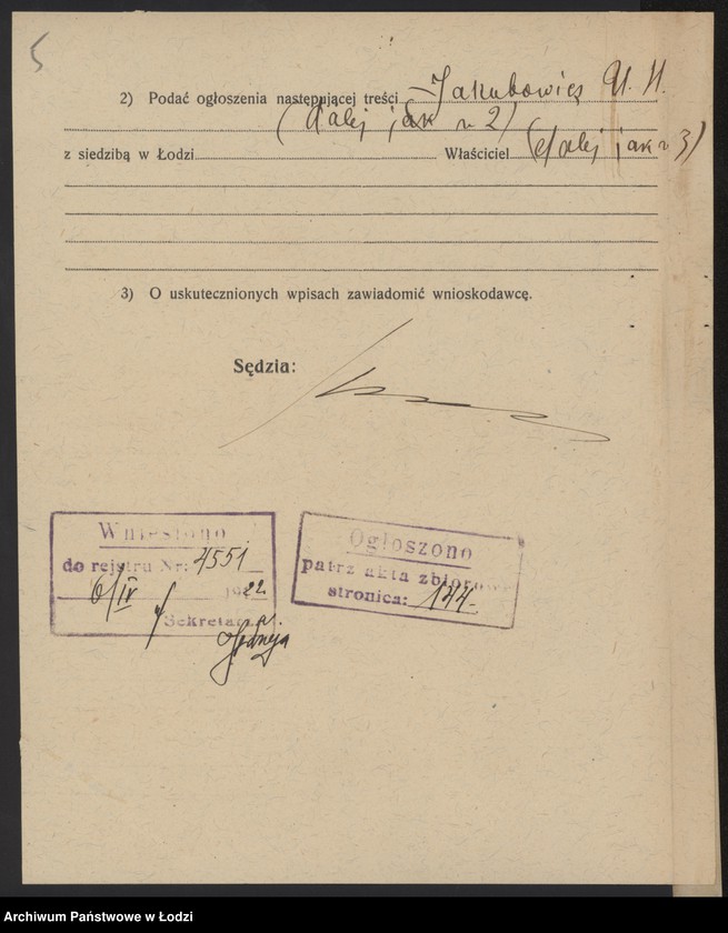 Obraz 7 z jednostki "Uryn Hersz Jakubowicz- sprzedaż odpadków"