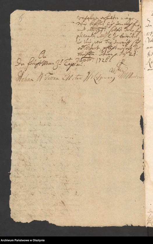 image.from.unit.number "In S. [Sache] Johann Valerian Hoernigs Erben wegen des Guths Hohenfelde"