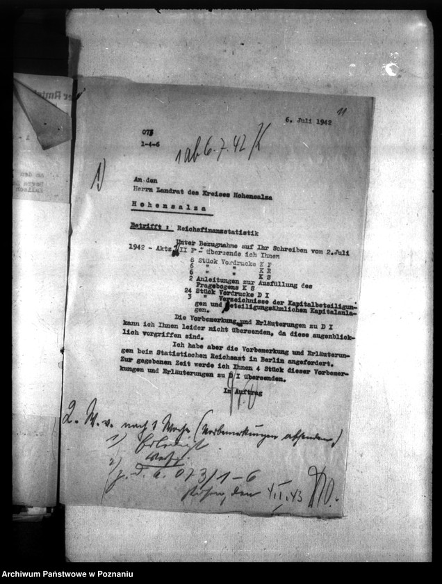 Obraz 15 z jednostki "Finanzstatistik (korespondencja)"