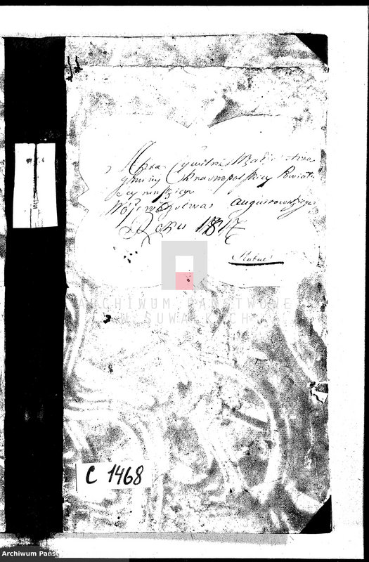 image.from.unit.number "Akta Cywilne Małżeństwa Gminy Krasnopolskiey Powiatu Seyneńskiego Województwa augstowskiego Roku 1817."