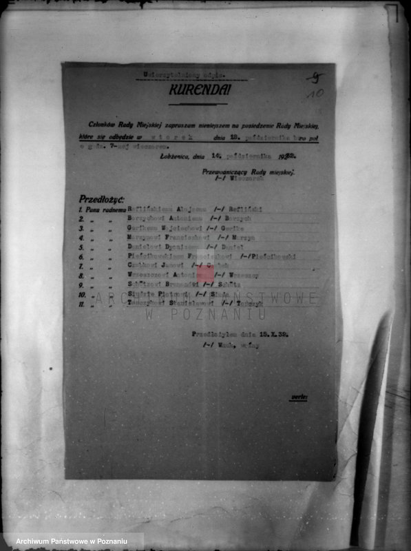 Obraz 14 z jednostki "Miasto Łobżenica /powiat wyrzyski/ członkowie magistratu"