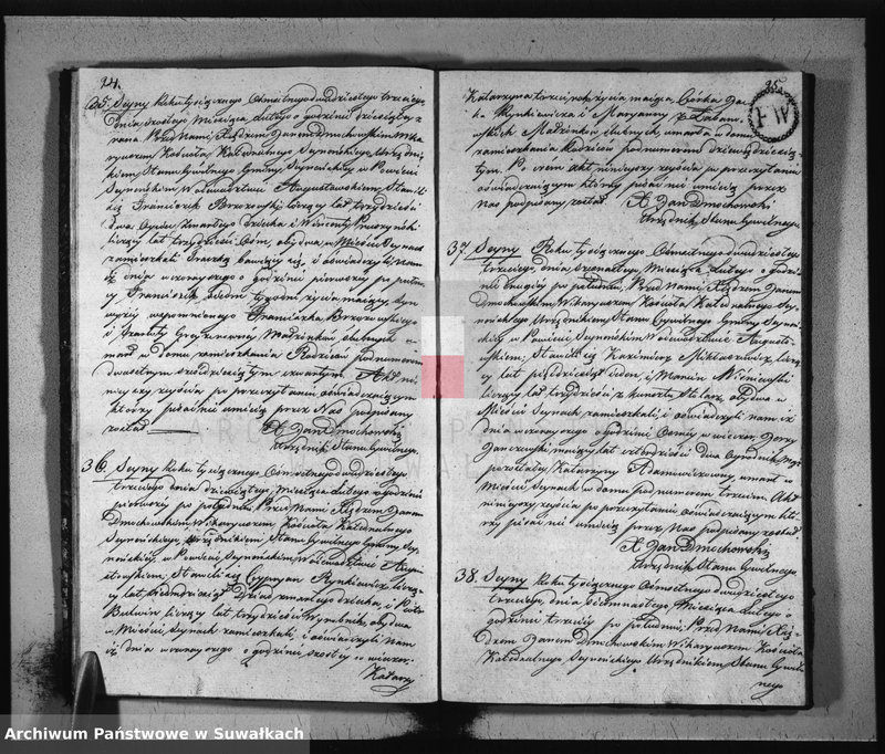 image.from.unit.number "Akta zmarłych gminy seyneńskiey w roku 1823."