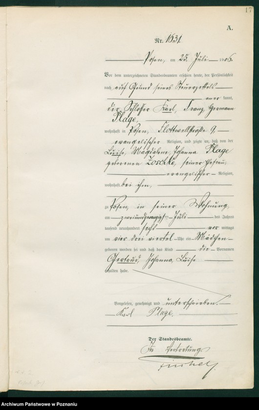 Obraz 19 z jednostki "Księga miejscowa urodzeń tom IV"