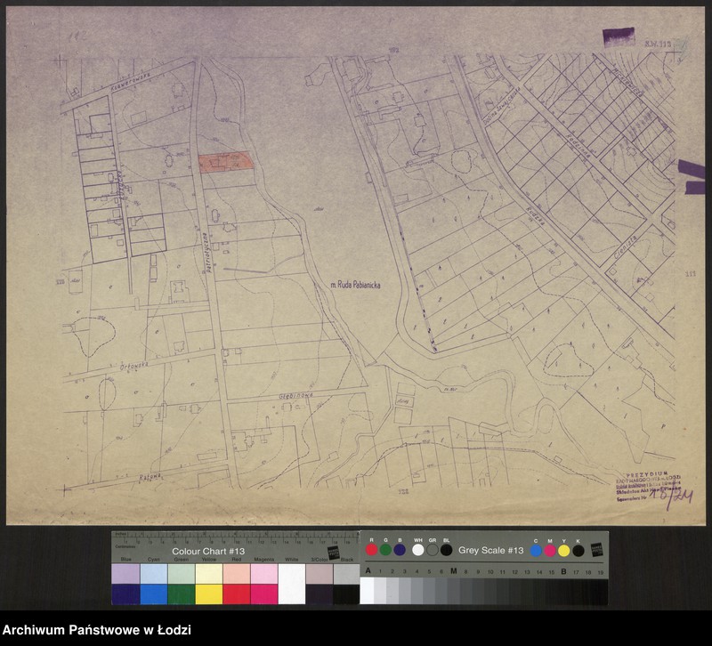 Obraz 1 z jednostki "Plan m. Łodzi 1:2000 z oznaczeniem nieruchomości niezabudowanych lub niedostatecznie zabudowanych. Sekcja SW112"