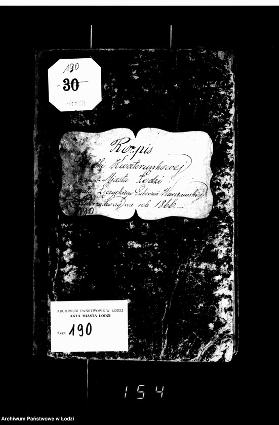 Obraz 4 z jednostki "Rozpis składki kwaterunkowej z miasta Łodzi powiatu łęczyckiego guberni warszawskiej sporządzony na rok 1866"
