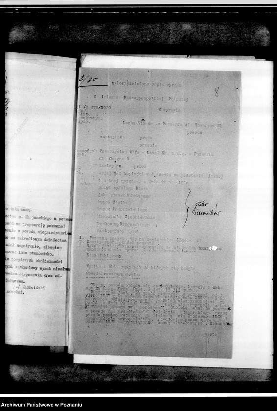 Obraz 12 z jednostki "Związek Pracowników Umysłowych - sprawa sporna L. Szuman c/a Tow. Alfa-Laval - spółka z o.o.- akta procesowe"