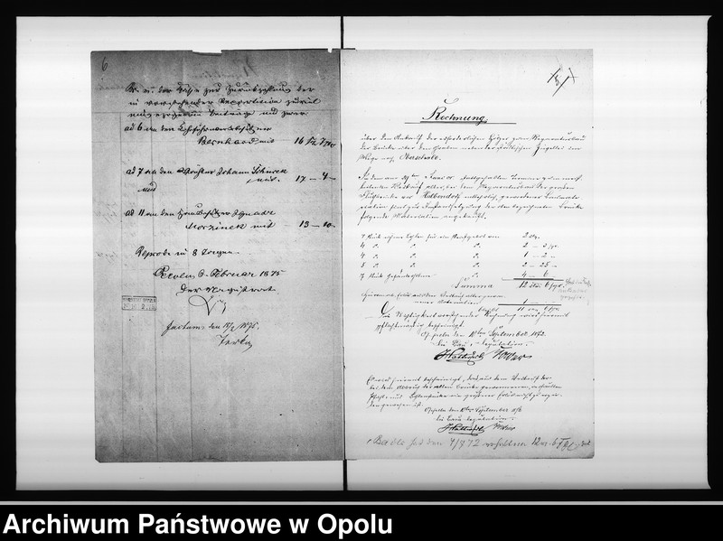 Obraz 8 z jednostki "Acta des Magistrats zu Oppeln betreffend die kleine Brücke im Wege nach dem Domainen Vorwerk Oberschale"