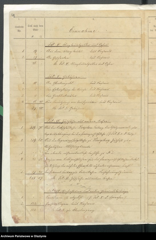 image.from.unit.number "Rechnung über Einnahme und Ausgabe der Kirchen-Kasse Kraplau"