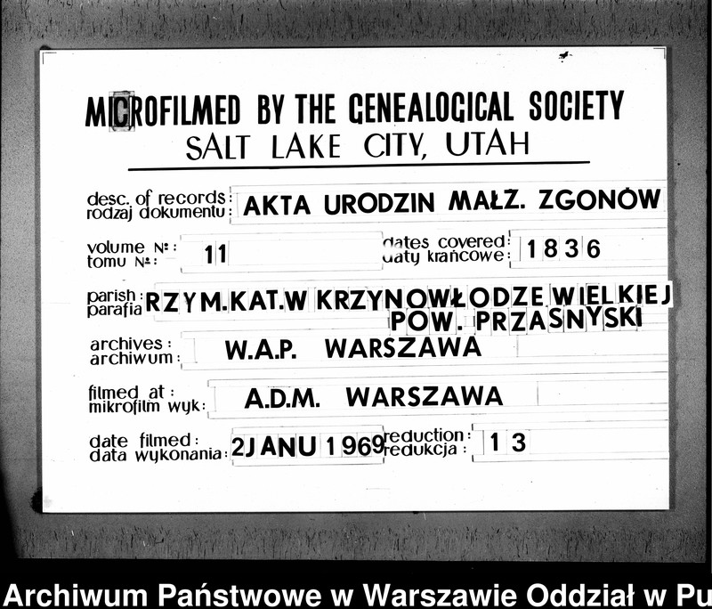 image.from.unit.number "Akta urodzeń, małżeństw i zgonów"