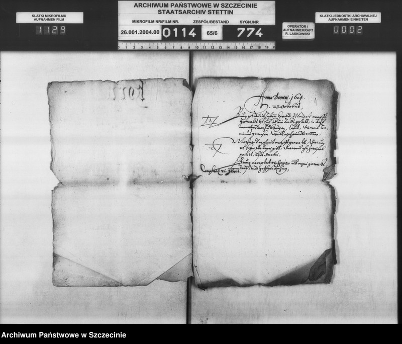 image.from.unit.number "Valentin v. Horn zu Schlatkow / Herzog Philipp Julius v. Pommern: Schuldforderung."