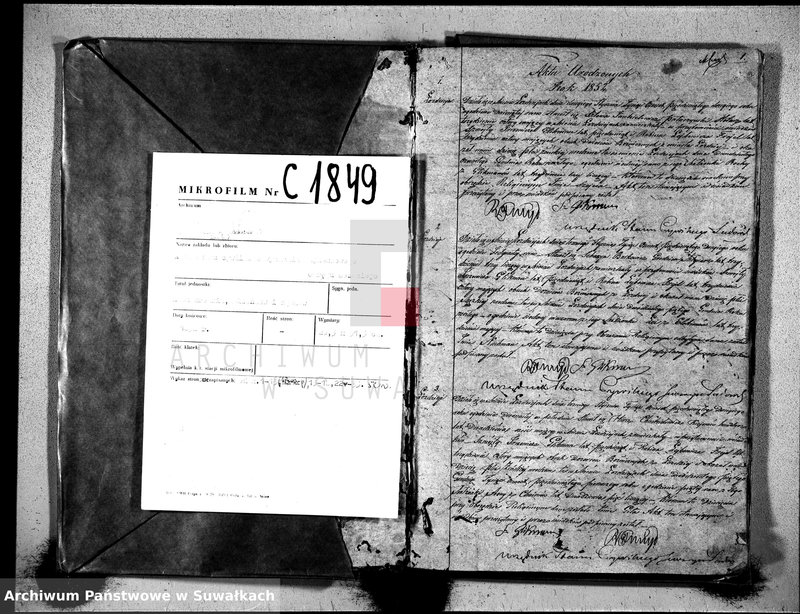 image.from.unit.number "Duplikat Urodzonych, Zaślubionych i Umarłych Żydów w Okręgu Łoździeje w 1852 roku."