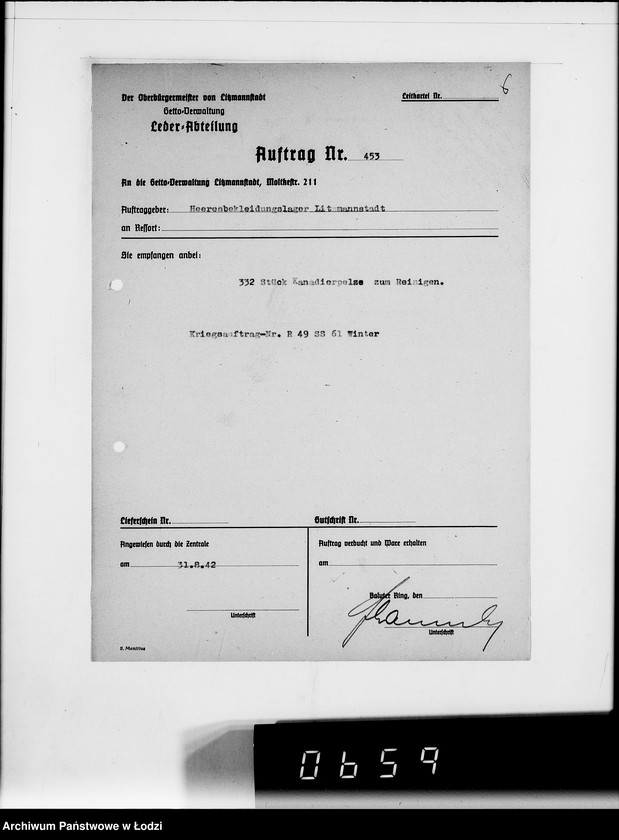 Obraz 10 z jednostki "4914 Kriegsauftrag R.149 SS-61 Winter Rein. von Pelzen HBA L