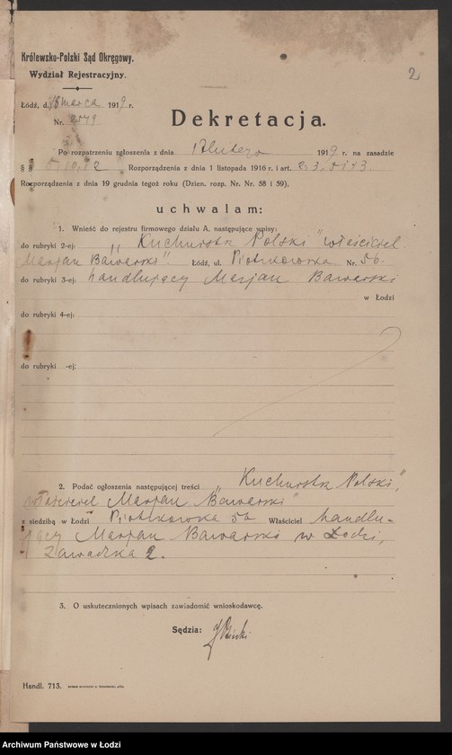 Obraz 4 z jednostki "Kuchmistrz Polski właściciel Marjem Bawarski- restauracja"