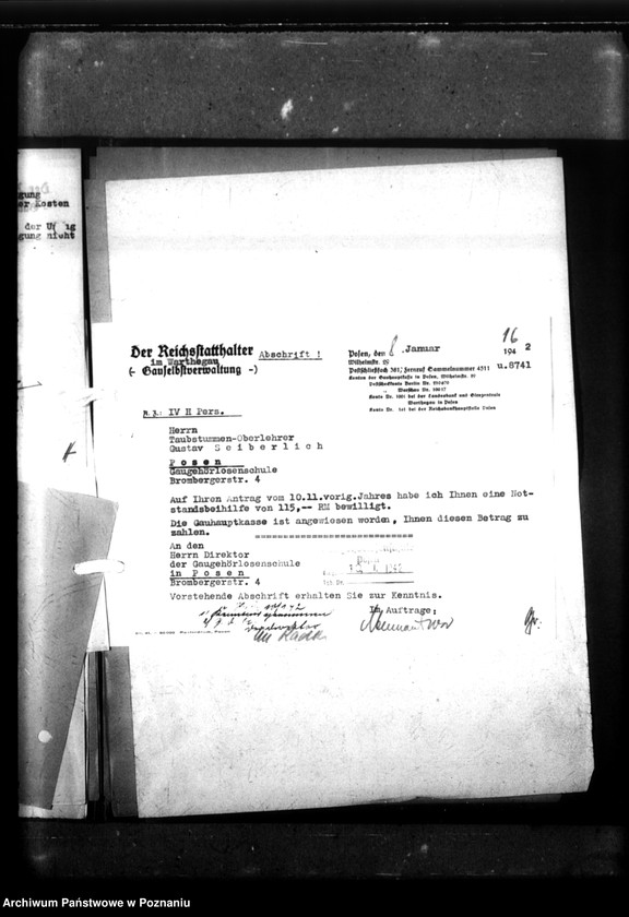 Obraz 20 z jednostki "[Akta personalne nauczyciela Gustawa Sieberlicha]."