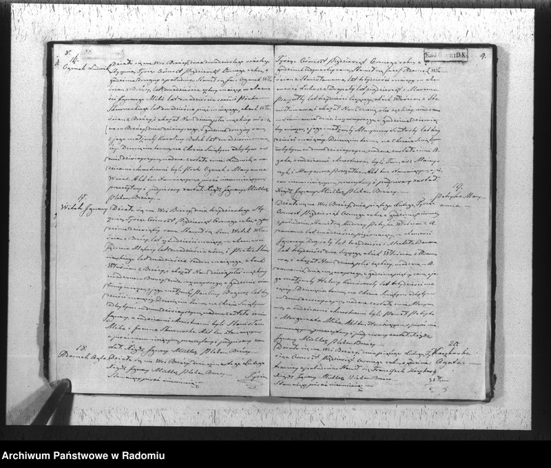 Obraz 7 z jednostki "Duplikat akt religijno cywilnych urodzonych, zaślubionych i zeyścia parafii Brzóza na rok 1858"