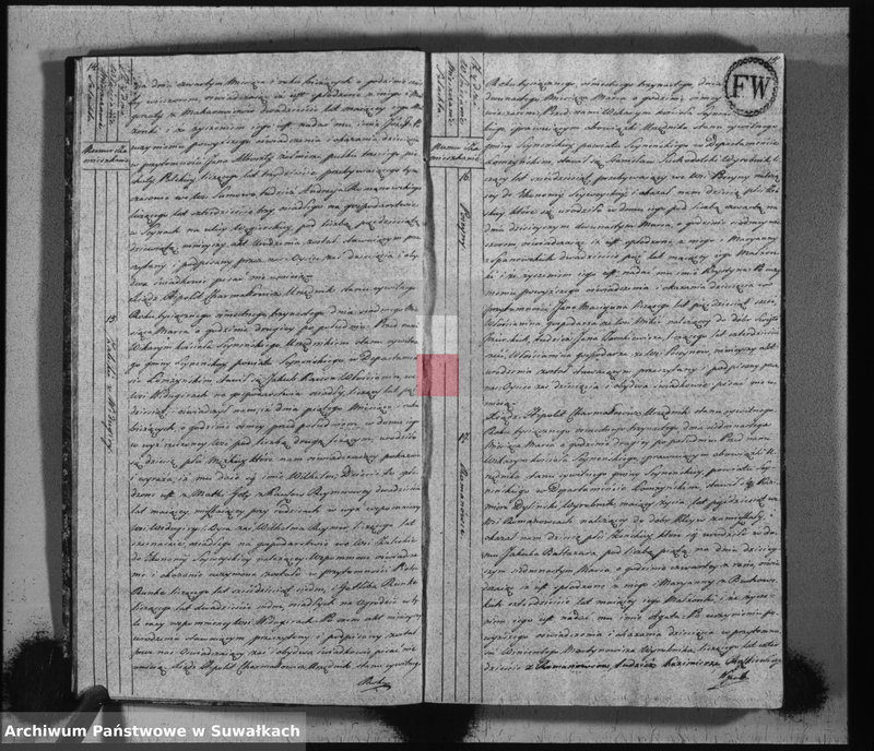 image.from.unit.number "Akta stanu cywilnego urodzonych w gminie seyneńskiey od 1-go stycznia 1813 roku."