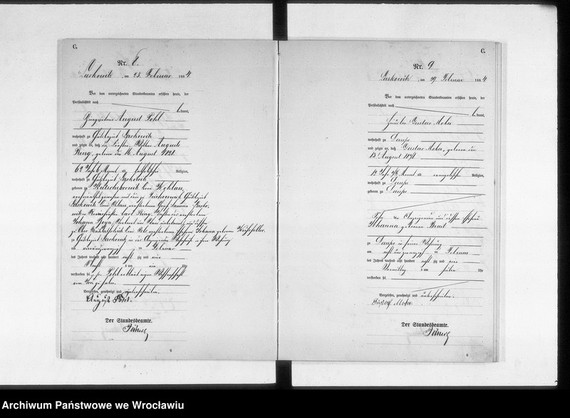 image.from.unit.number "Sterbehauptregister des Standesamtes Laskowitz 1884"