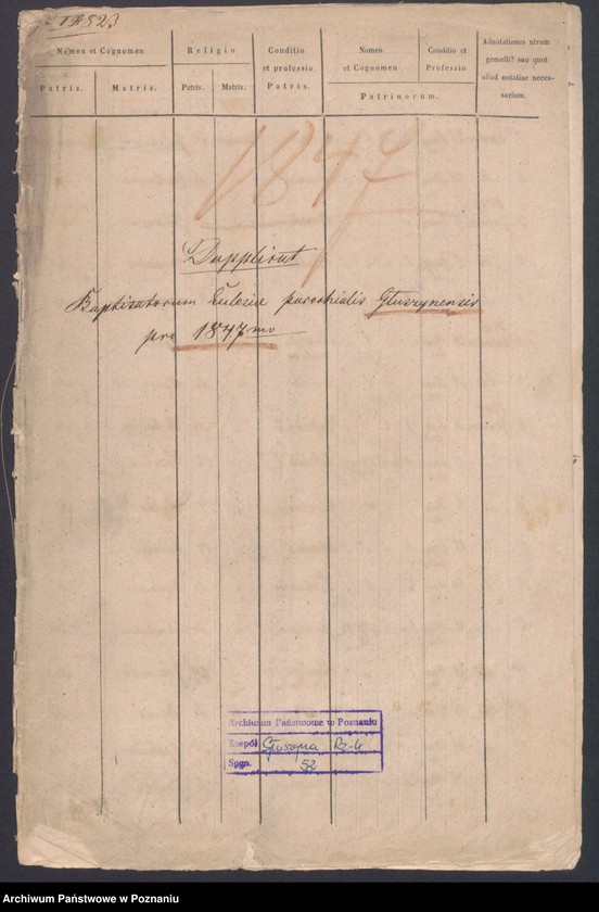 Obraz 2 z jednostki "Duplicat baptisatorum"