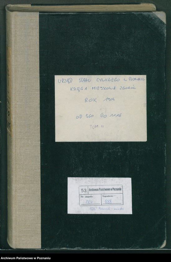 Obraz 2 z jednostki "Księga miejscowa zgonów tom II"