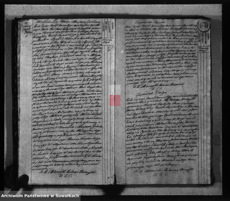 Obraz 8 z jednostki "Akta zaślubionych gminy wiżańskiey obwodu seyneńskiego, w województwie augustowskim od dnia 1-go stycznia do dnia ostatniego miesiąca grudnia 1818 roku"