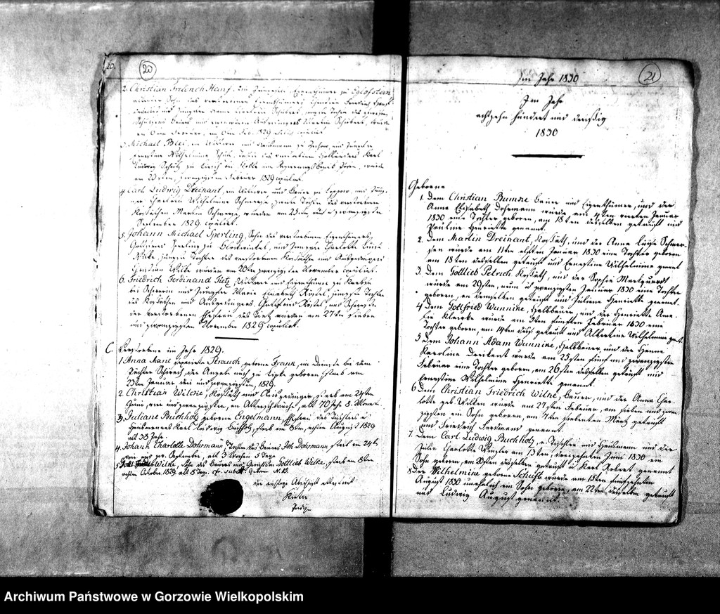 image.from.unit.number "Duplikate der Kirchenbücher von der Parochie Kernein (Karnin)"