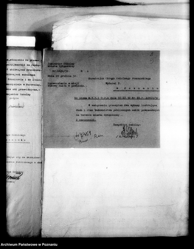 Obraz 8 z jednostki "Budynki i remonty [Sprawozdania dotyczące budowy publicznych szkół powszechnych i kredytów inwestycyjnych na szkolnictwo średnie]"