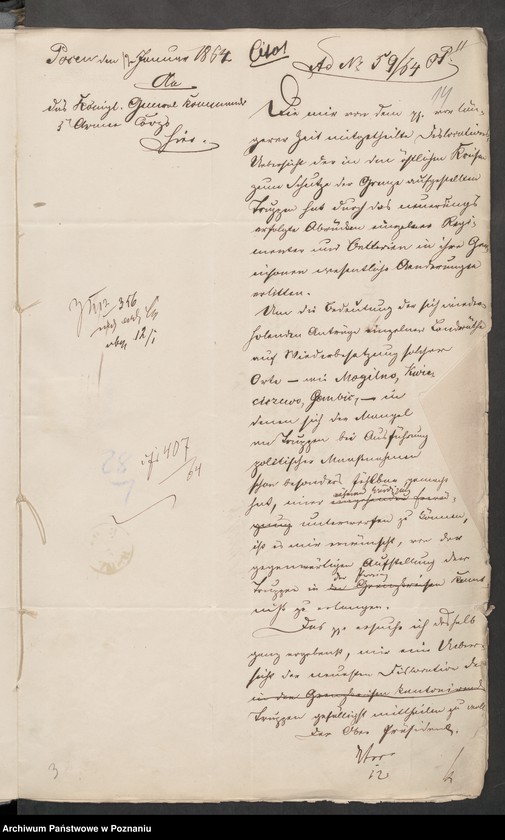 Obraz 18 z jednostki "Die von den Landräten der polnischen Grenzkreise über die öffentlichen Zustände zu erstattenden Wochenberichte."